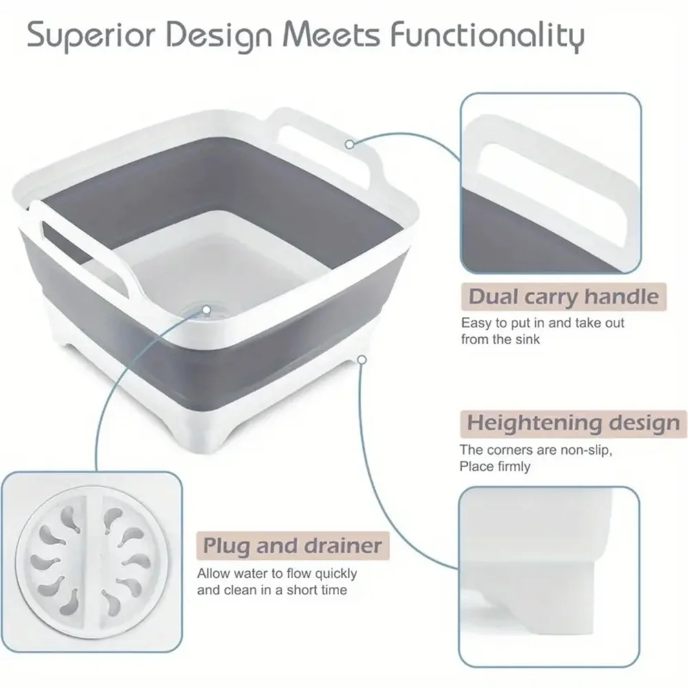 อ่างล้างผักผลไม้แบบพับได้ 1 ชิ - Outdoor Camping Kitchen With Sink บทวิจารณ์และราคา