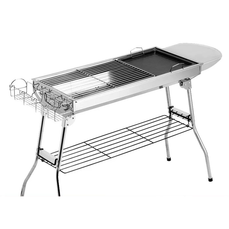 เตาย่างบาร์บีคิวถ่านแบบพับได้ข - Outdoor Camping Cooking Set บทวิจารณ์และราคา