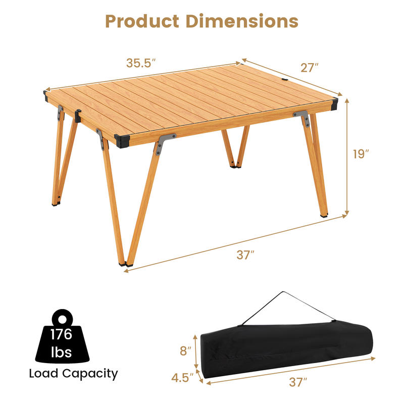 โต๊ะปิกนิกพับได้ขนาด 93 x 70 ซ - Outdoor Camping Folding Table บทวิจารณ์และราคา